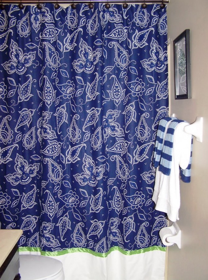 Navy Blue Shower Curtains in 10 Awesome Patterned Designs