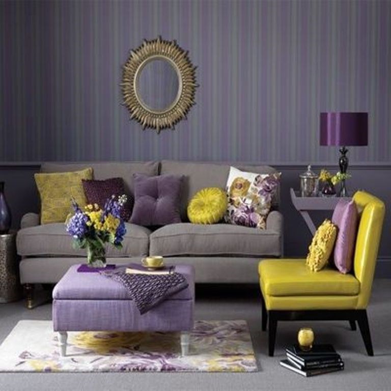 Yellow and Purple Living Room Yellow and Purple Living Room