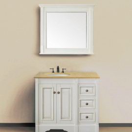36 inch bathroom vanity with top white