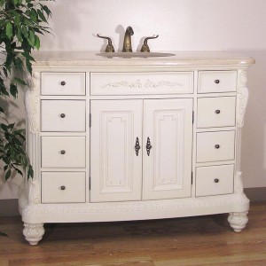 antique white bathroom vanities