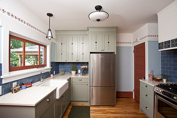 Scandinavian kitchen design in shades of blue Scandinavian kitchen design in shades of blue