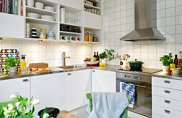 Colorful Scandinavian kitchen