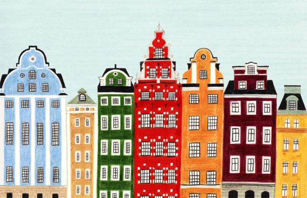Colorful Scandinavian-style artwork Colorful Scandinavian-style artwork