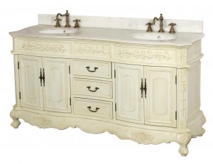 antique double sink bathroom vanity