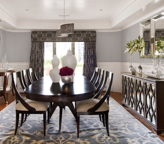 Livable Luxury Dining Room: Bold patterned dining room Bold patterned dining room