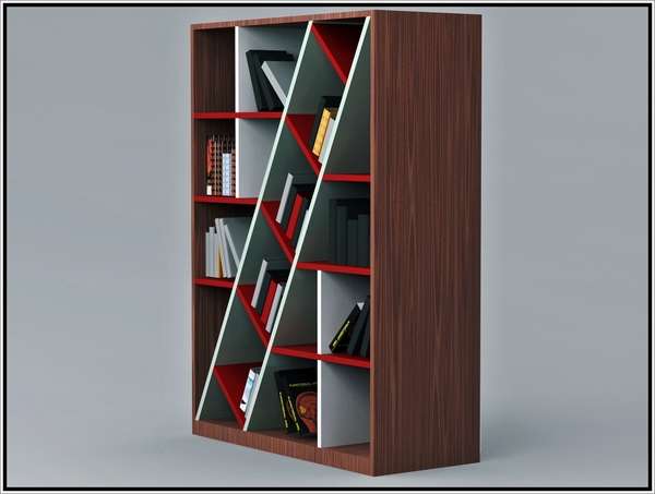 diagonal bookshelf