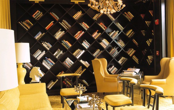 Diagonal bookshelf and 33 bookshelves ideas