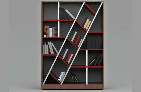 diagonal bookshelf