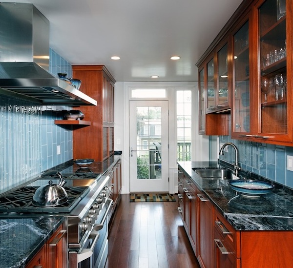 Galley kitchens offer ample cabinet and storage space galley kitchen dark wood