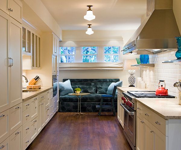 traditional galley style kitchen