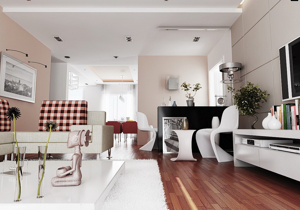 Exclusive Idea Of White Living Room Design