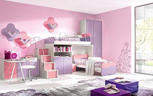 Beautiful Pink Girl Bedroom Design Idea