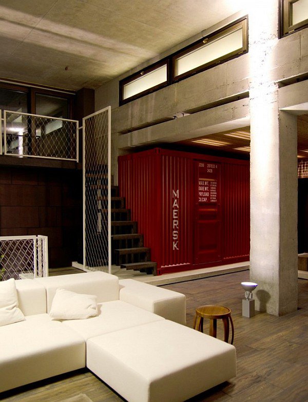 Living Room With Industrial Accents.