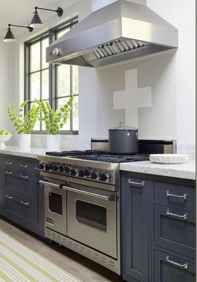 Kitchen:Outstanding Modern Grey Kitchen Design Ideas By Jeanne Rapone Modern Appliances Wood Floor Marble Countertop White Grey Cabinet Kitchen Design Ideas Decor Furniture Modern Island Design 