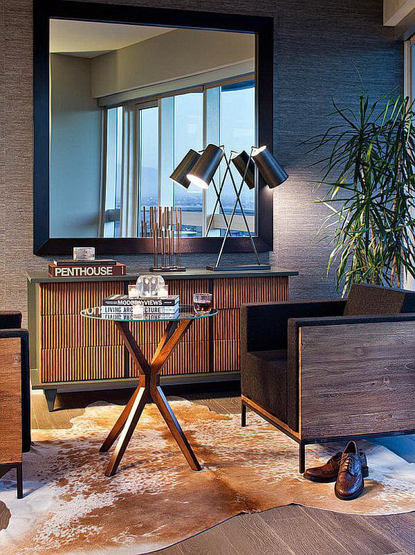 modern living room mirrors
