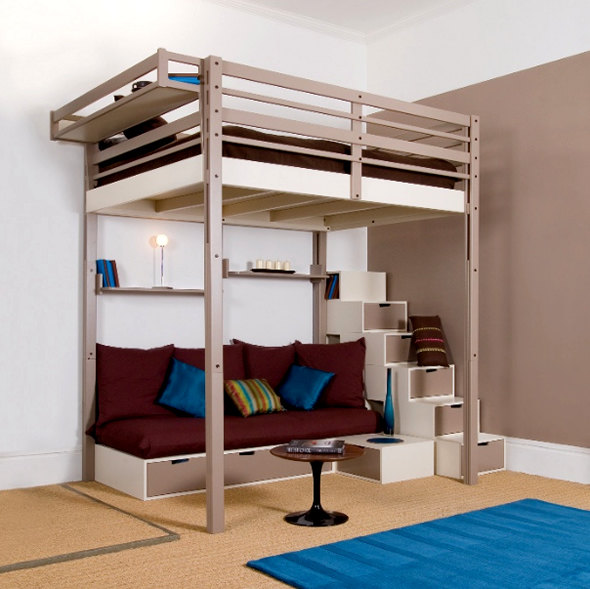 nice loft bedroom design with small space with loft bed for adult nice loft bedroom design