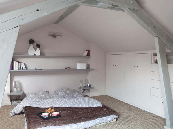 ultra modern attic bedroom designs