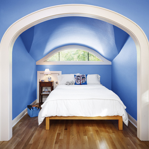 Futuristic small bedroom.