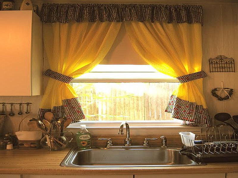 simple kitchen window treatment ideas
