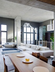 Industrial Loft Apartment 1 living room design Contemporary Loft in Kiev Stuns with Industrial Design