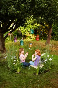 Fairy Ring Illuminated with Painted Fairy Lanterns