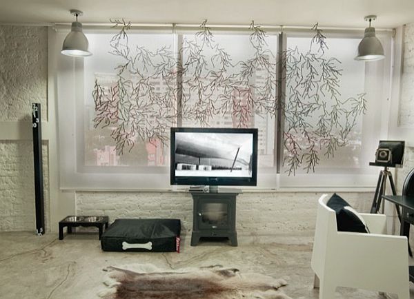 Simple Black And White Industrial Loft Design. Simple Black And White Industrial Loft Design.