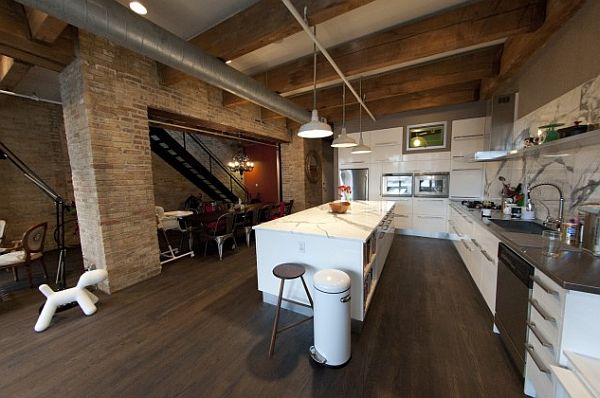Rehabilitated Two-Story Loft Shows Off Industrial Theme.
