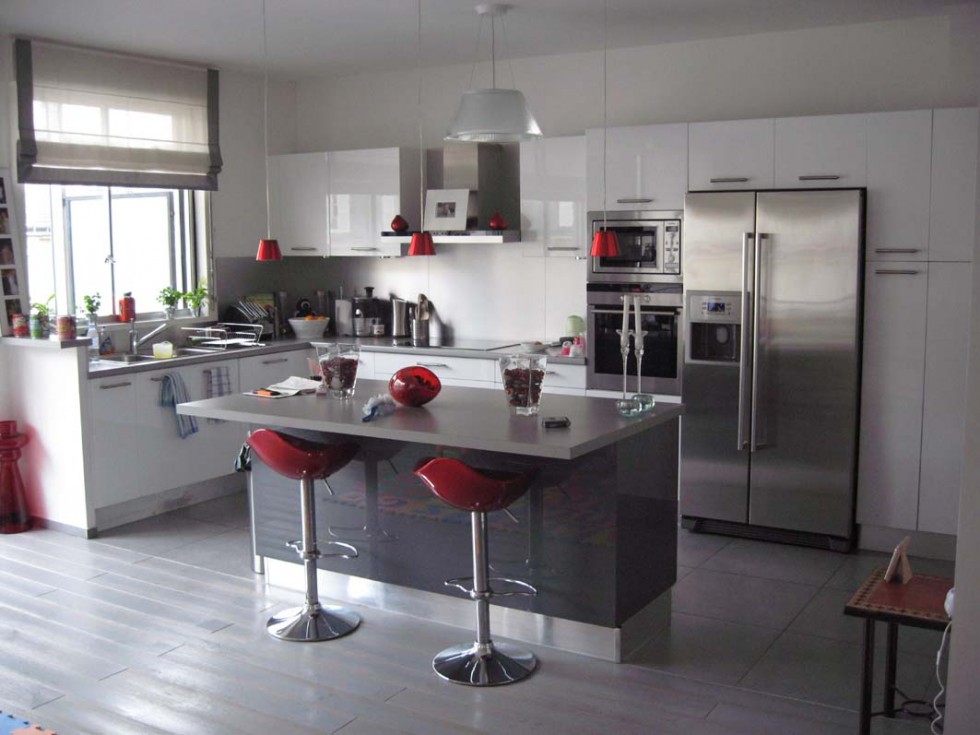 Kitchen Idea White Grey Chic France