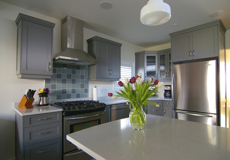 modern gray kitchen makeover