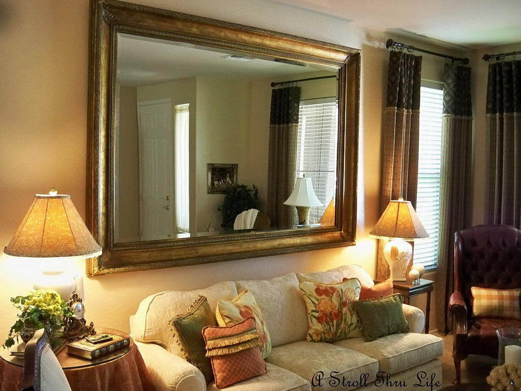 vintage living room mirror