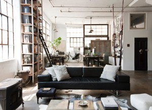 industrial designed living room