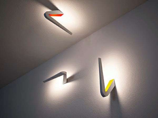 LED wall lights: gray walls with extravagant wall and ceiling lights LED wall lights,decorative LED lights