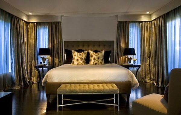 luxury bedroom ceiling lights: golden mansion bedroom with ceiling spotlights modern bedroom lighting ideas,luxury bedroom ceiling lights