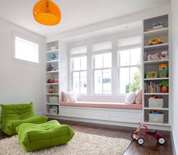 Apple green Togo Sofa coupled with bright orange FLY pendant Apple green Togo Sofa coupled with bright orange FLY pendant