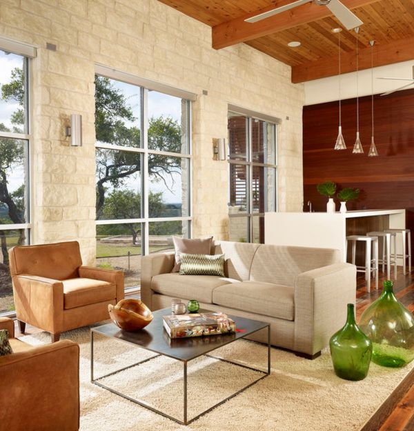 Pendant lights become a part of the living room visual Pendant lights become a part of the living room visual