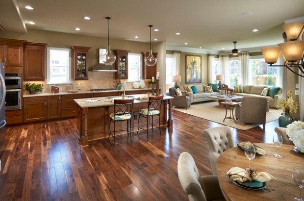 Open Concept Kitchen Living Room Design Ideas (9)