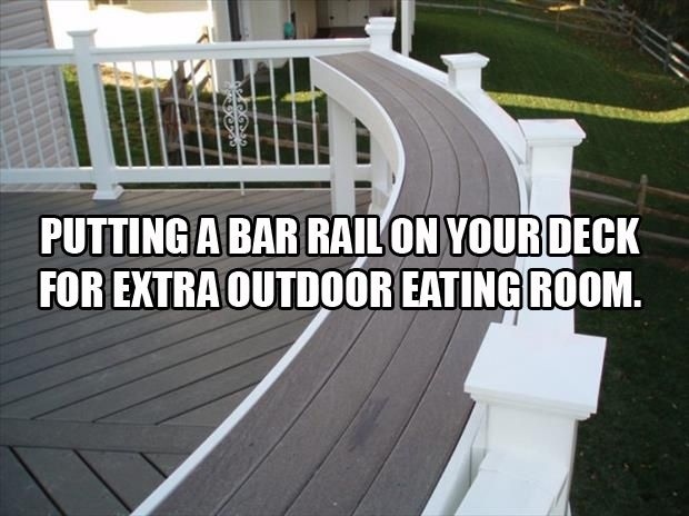 Build a bar into your deck.