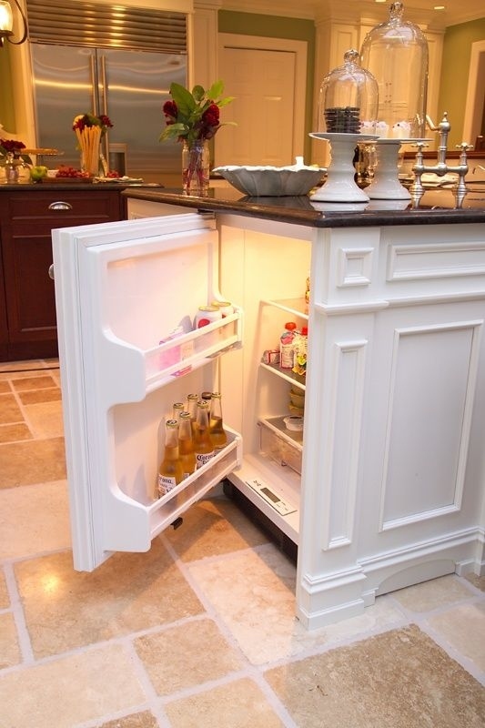 Build a second mini-fridge in your kitchen island for BEER.