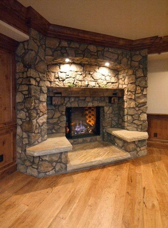 Frame your living room fireplace with built-in seating.