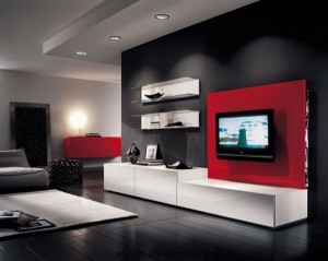 Black and red bedroom