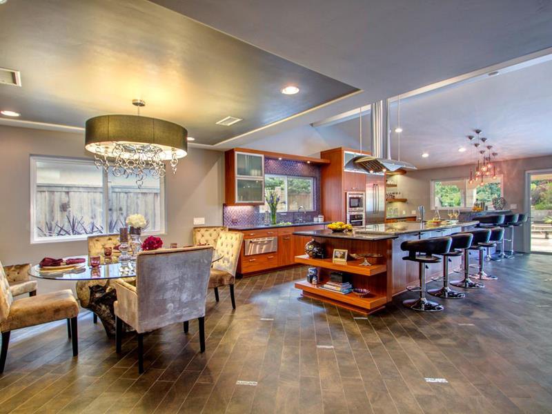 open plan kitchen