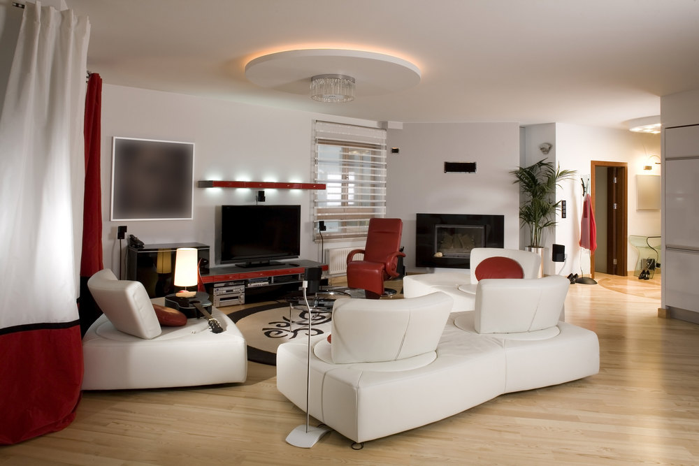 white living room