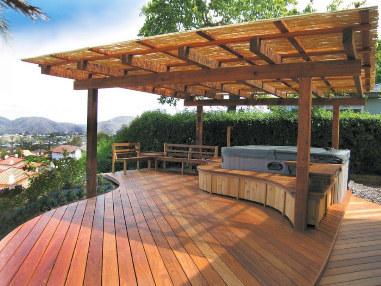 terrace and hot tub