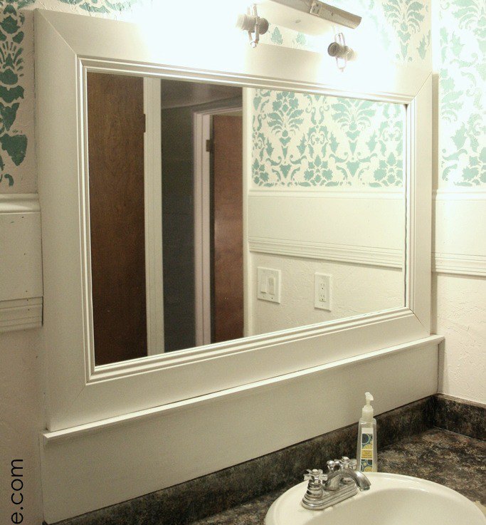 Affordable Custom looking bathroom moldings DIY