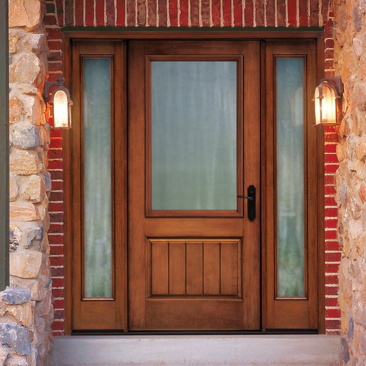 front door with sidelights