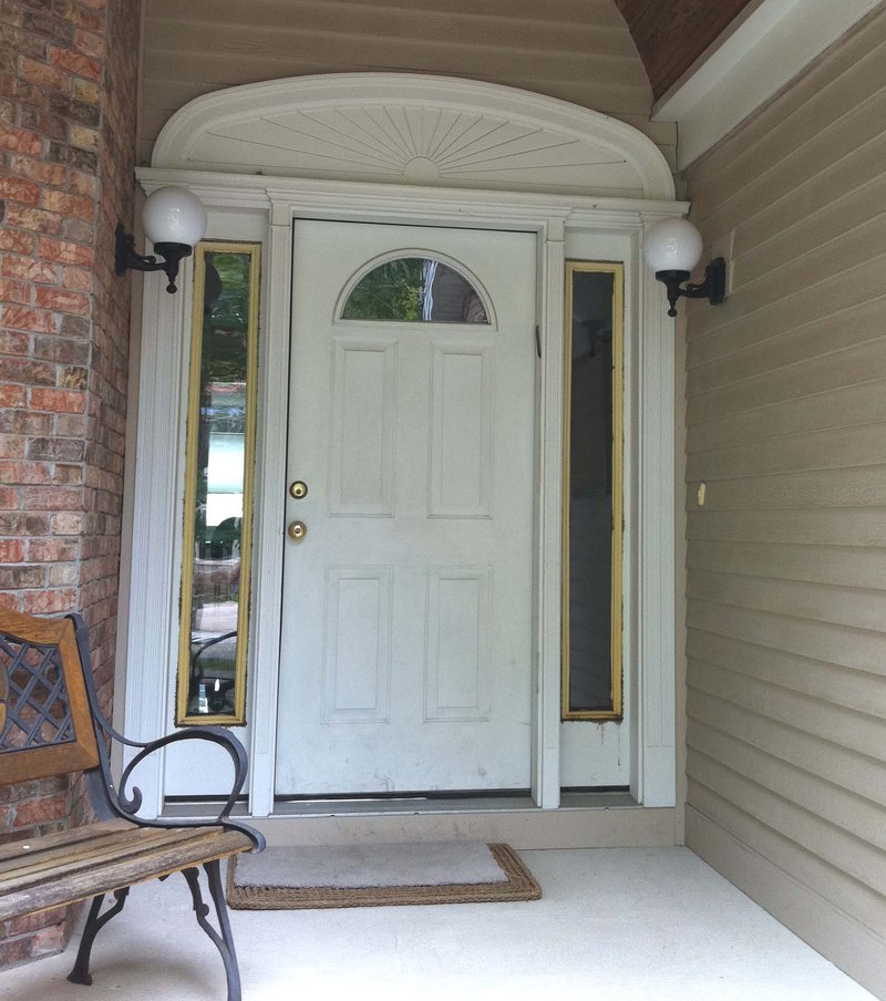 front door with sidelights