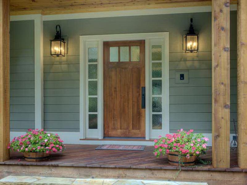 front door with sidelights