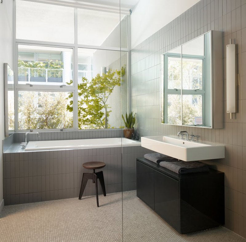 grey bathroom tile ideas and powder room