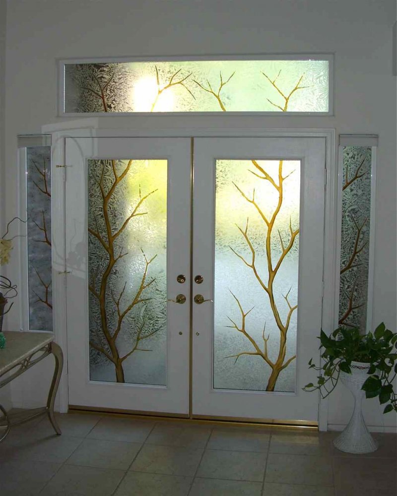 front door glass