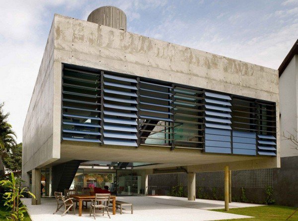 Imposing Glass, Steel & Concrete Residence in São Paulo: Boaçava House